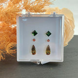 Lot de pierres calibrées (Andalousite, Tourmaline et grenat)