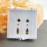 Lot de pierres calibrées (Andalousite, Tourmaline et grenat)