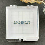 Lot de pierres calibrées (Saphirs bleu-vert)