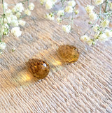 Pair of honey quartz