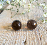 Pair of smoky quartz