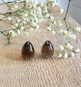 Pair of smoky quartz