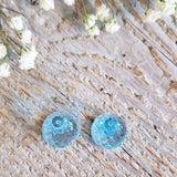 Pair of sky blue topaz briolettes