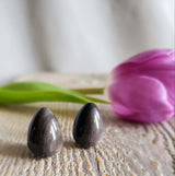Pair of obsidians, natural glass