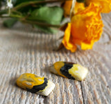 Bumblebee stone - Pair