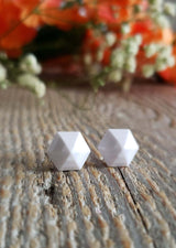 White chalcedony, quartz - Pair