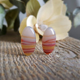 Agate paysage, quartz - Paire