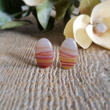 Agate paysage, quartz - Paire