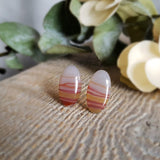 Agate paysage, quartz - Paire