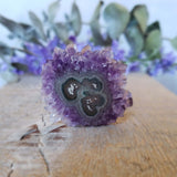 Tranche d'améthyste, quartz