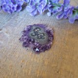 Tranche d'améthyste, quartz