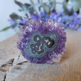 Tranche d'améthyste, quartz