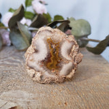 Mocaite slice, quartz