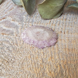 Amethyst slice, quartz