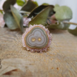 Amethyst slice, quartz