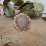 Amethyst slice, quartz