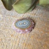Amethyst slice, quartz