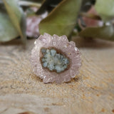 Amethyst slice, quartz