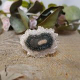 Amethyst slice, quartz
