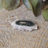 Amethyst slice, quartz