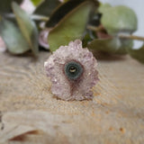 Amethyst slice, quartz