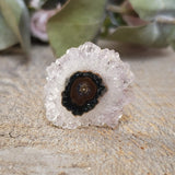 Amethyst slice, quartz