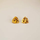 Citrine, quartz - Pair