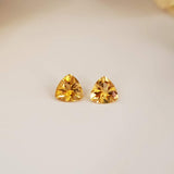 Citrine, quartz - Pair