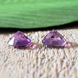 Amethyst, quartz - Pair