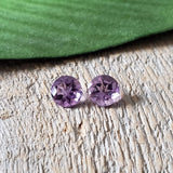 Améthyste rose de france, quartz - Paire