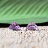 Améthyste rose de france, quartz - Paire