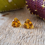 Citrine, quartz - Pair