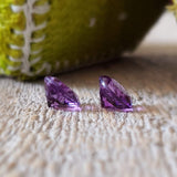 Amethyst, quartz - Pair