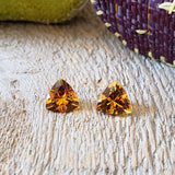 Citrine, quartz - Paire