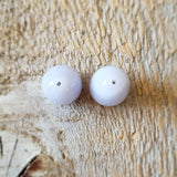 Calcédoine (bleue), quartz - Paire