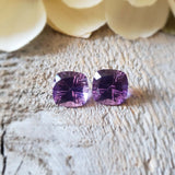 Amethyst, quartz - Pair