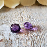 Amethyst, quartz - Pair