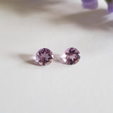 Amethyst (rose de france), quartz - Pair