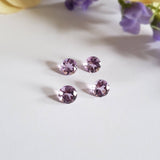 Améthyste rose de france, quartz - Lot de 4