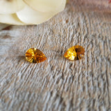 Citrine, quartz - Paire