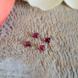 Tourmaline rubellite - Lot de 4
