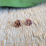 Zircon (rose) - Paire