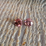 Zircon (rose) - Paire