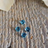 Topaze swiss blue - Lot de 4