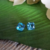 Topaze swiss blue - Paire