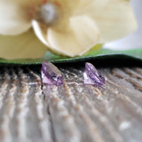 Améthyste rose de france, quartz - Paire