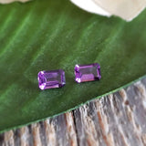 Amethyst, quartz - Pair