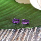 Amethyst, quartz - Pair