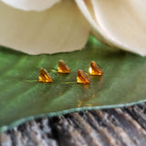 Citrine, quartz - Lot de 4