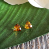 Citrine, quartz - Paire
